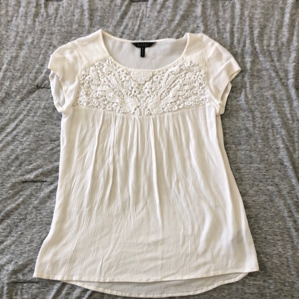 White Flower Lace Top